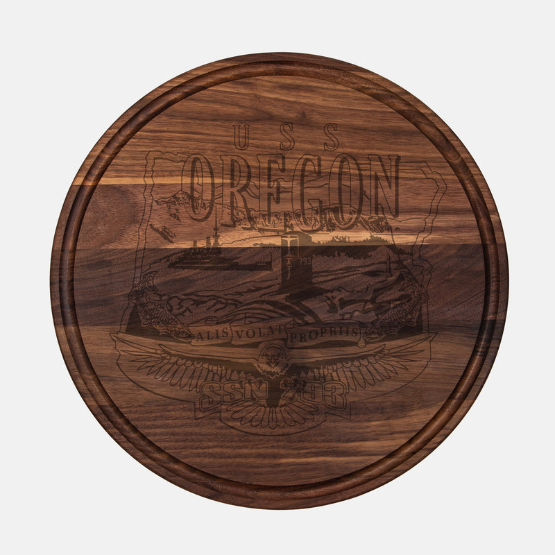 USS Oregon Round Charcuterie Board