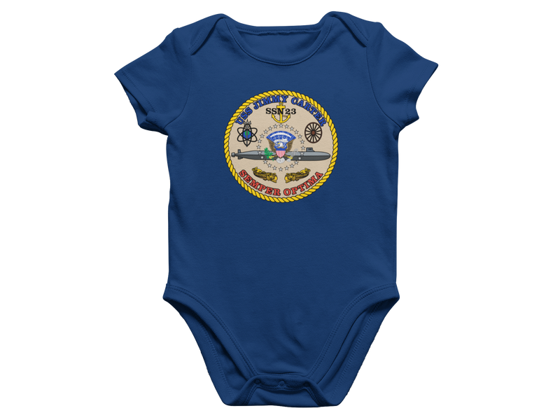 Custom Navy Infant Onesie