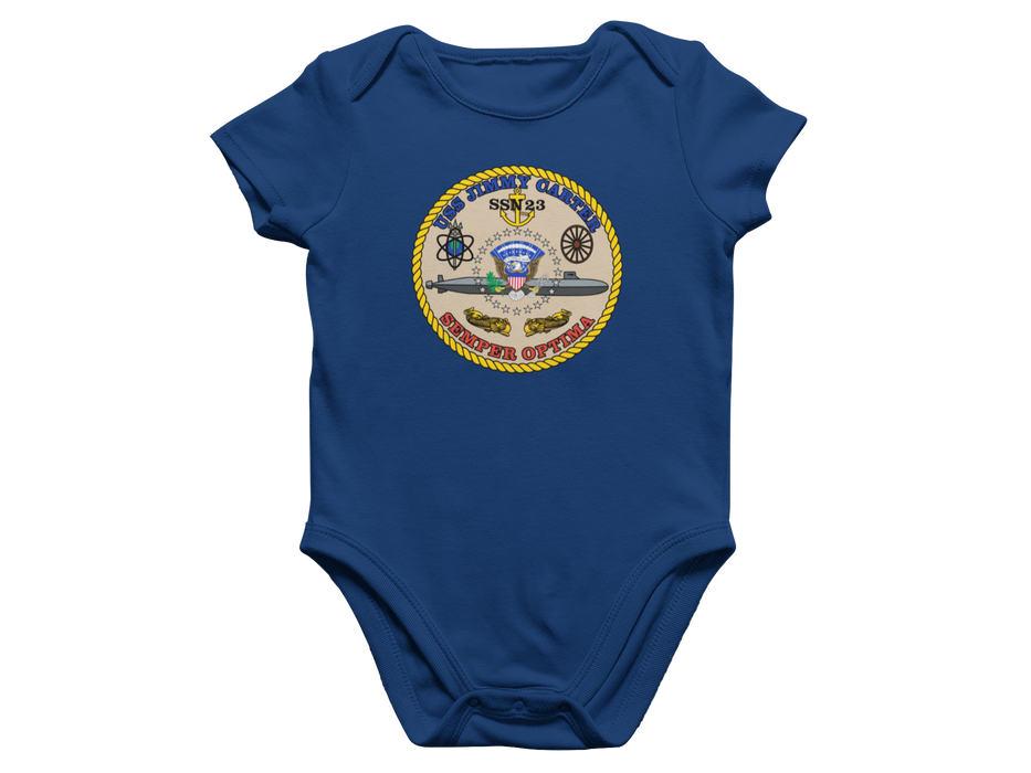 Custom Navy Infant Onesie