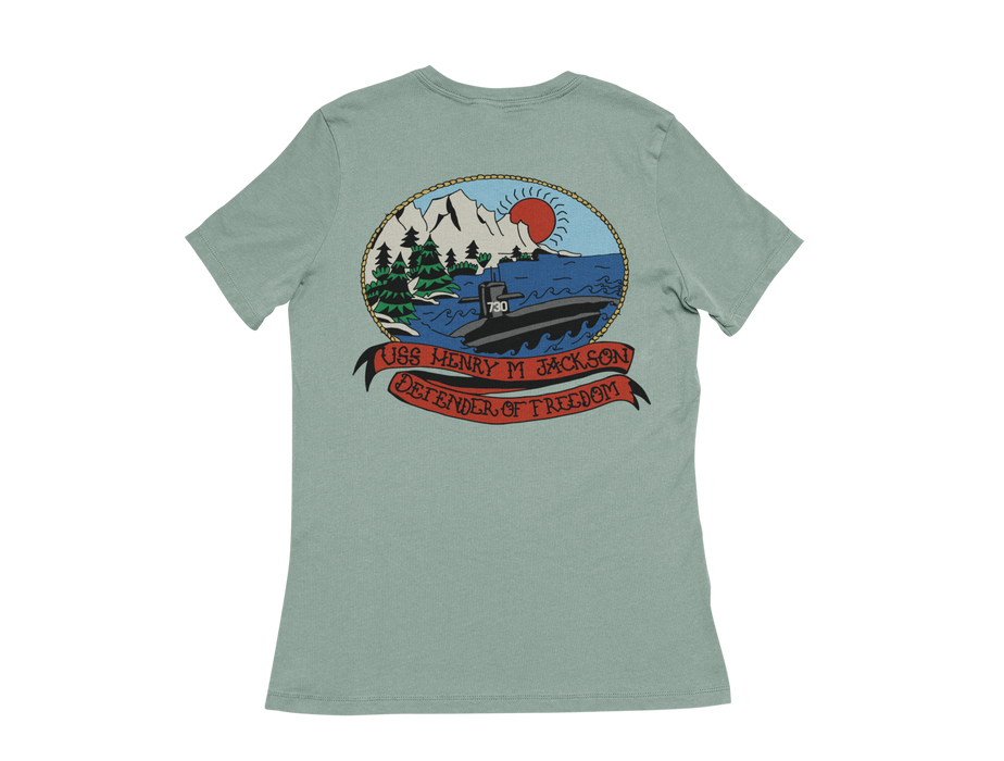 HMJ Blue Hand Drawn FRG Ladies T-shirt