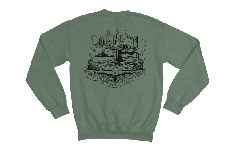 USS Oregon Crest Crewneck Sweatshirt