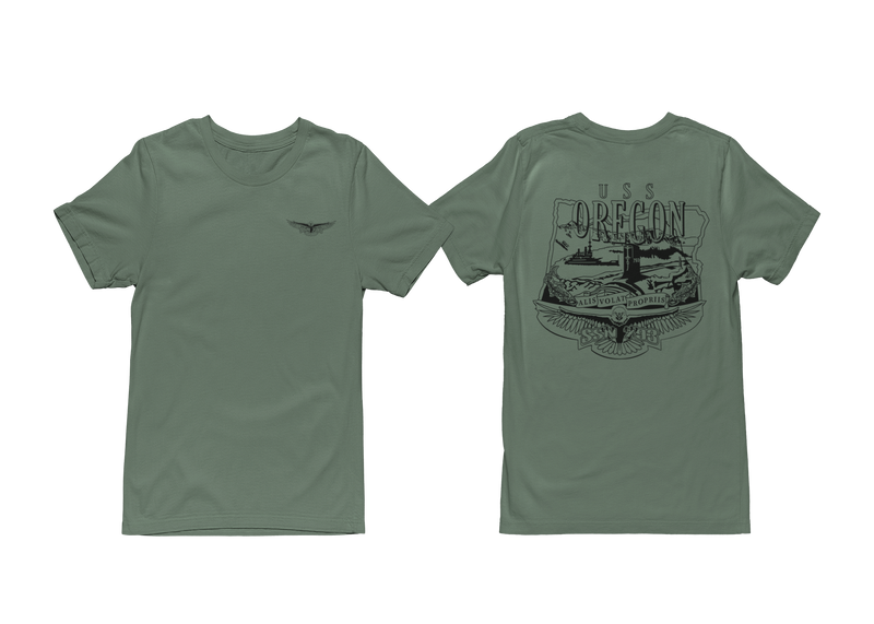 USS Oregon Command Crest T Shirt