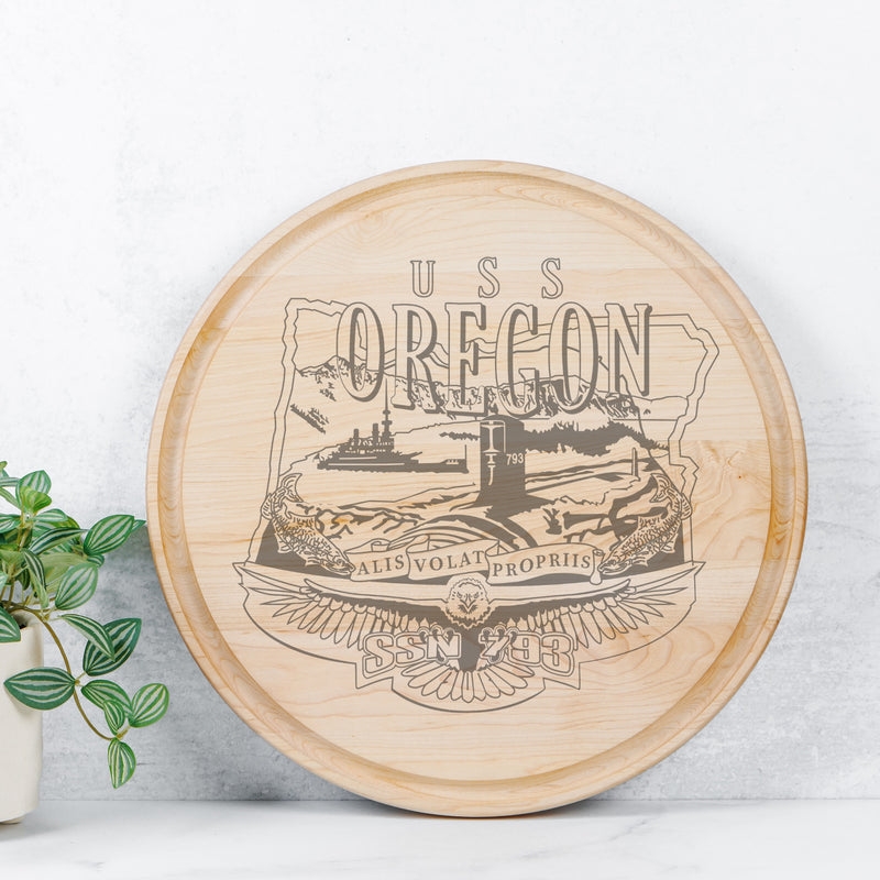 USS Oregon Round Charcuterie Board