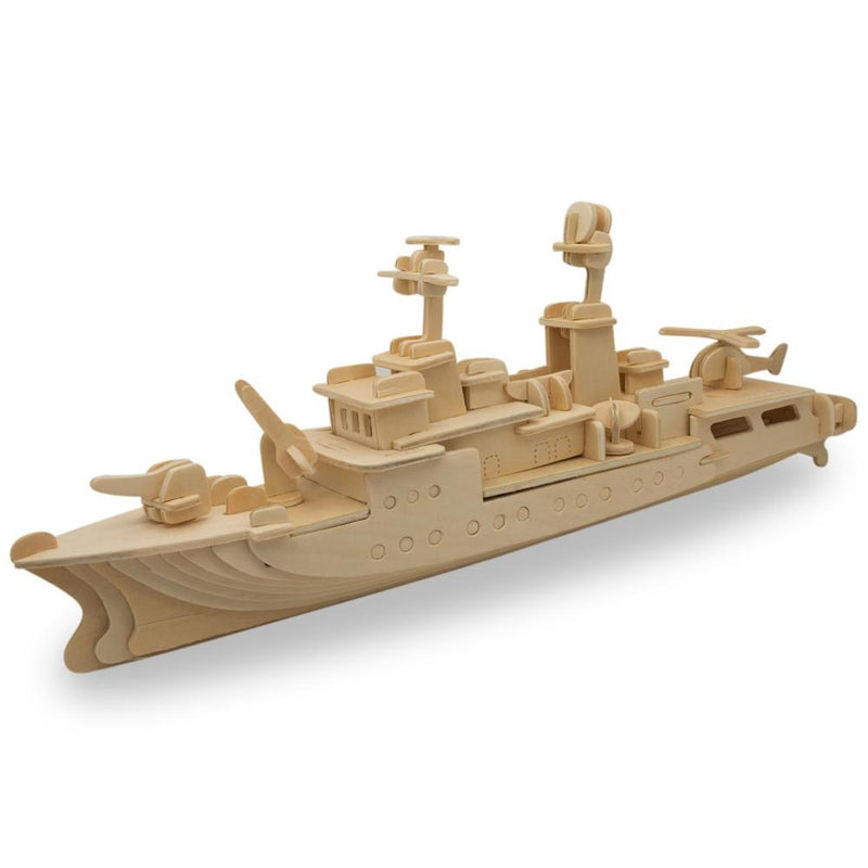 Navy Destroyer Boat Model Kit Wooden 3D Puzzle 13 Inches Long