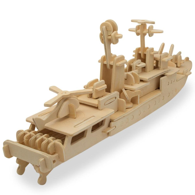 Navy Destroyer Boat Model Kit Wooden 3D Puzzle 13 Inches Long