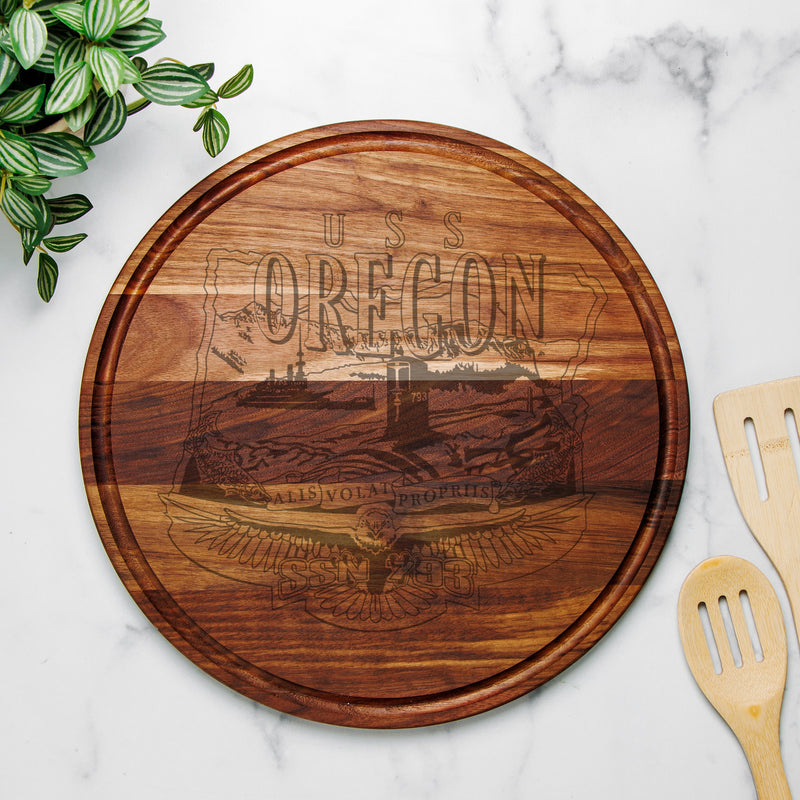 USS Oregon Round Charcuterie Board