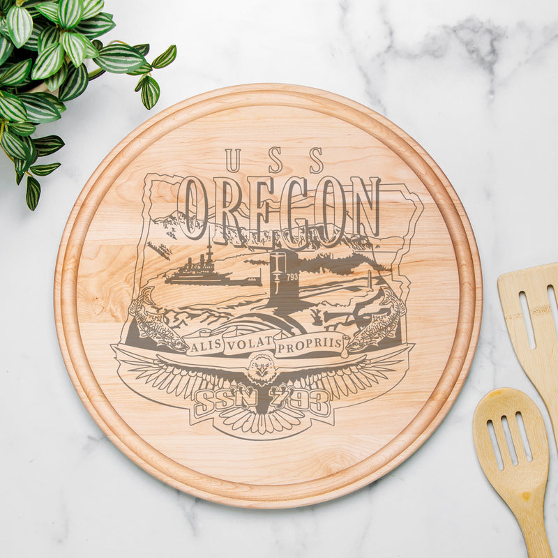 USS Oregon Round Charcuterie Board