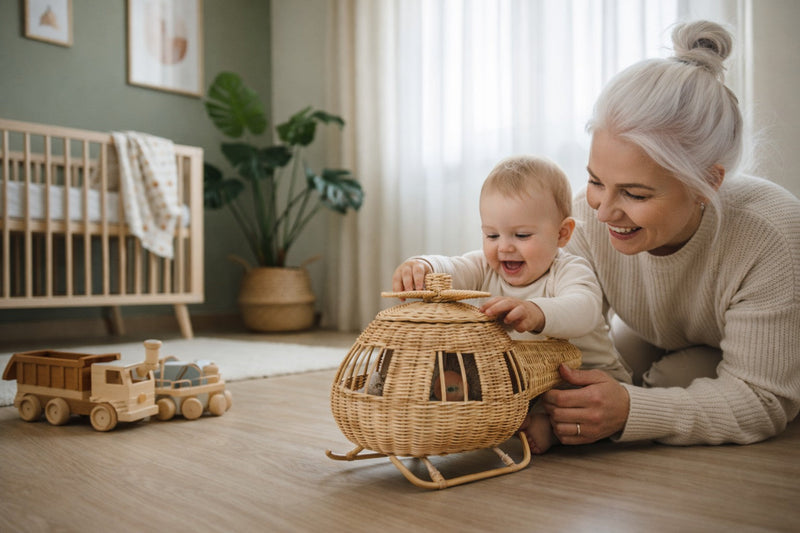 Rattan Toy Helicopter