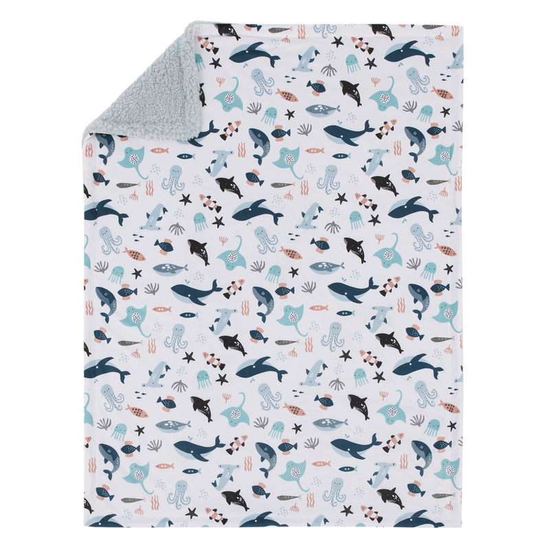 NoJo Super Soft Sherpa Baby Blanket