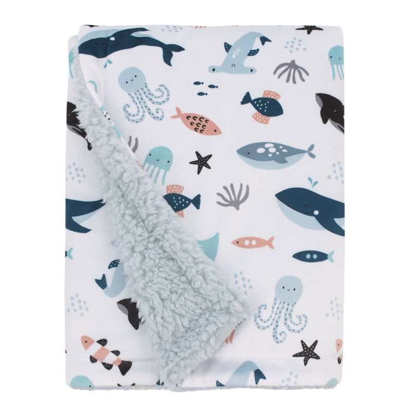 NoJo Super Soft Sherpa Baby Blanket