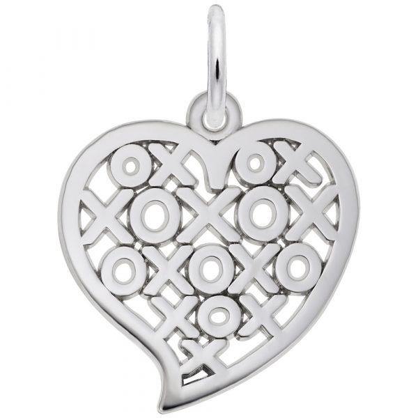 Hugs & Kisses XO Heart Charm