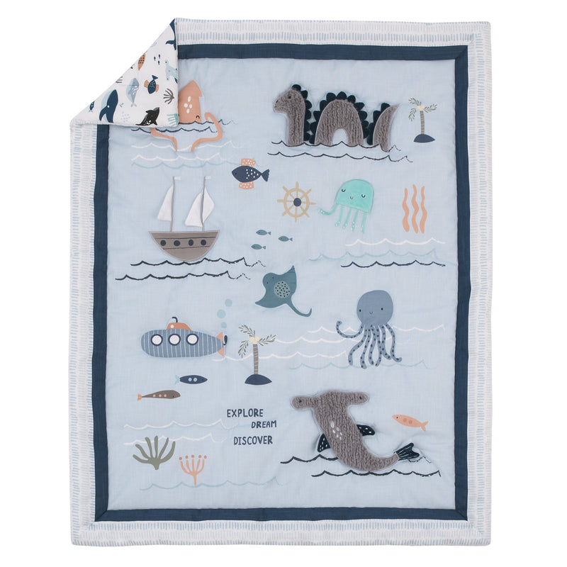 NoJo Submarine 4 Piece Nursery Crib Bedding Set