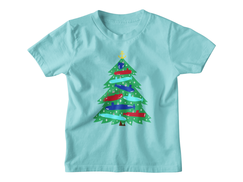 Submarine Christmas Tree Youth T-Shirt