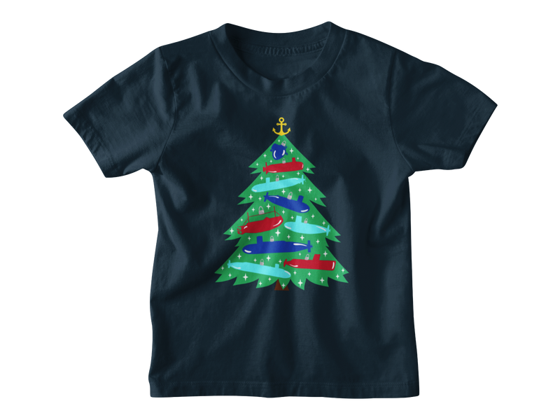 Submarine Christmas Tree Youth T-Shirt