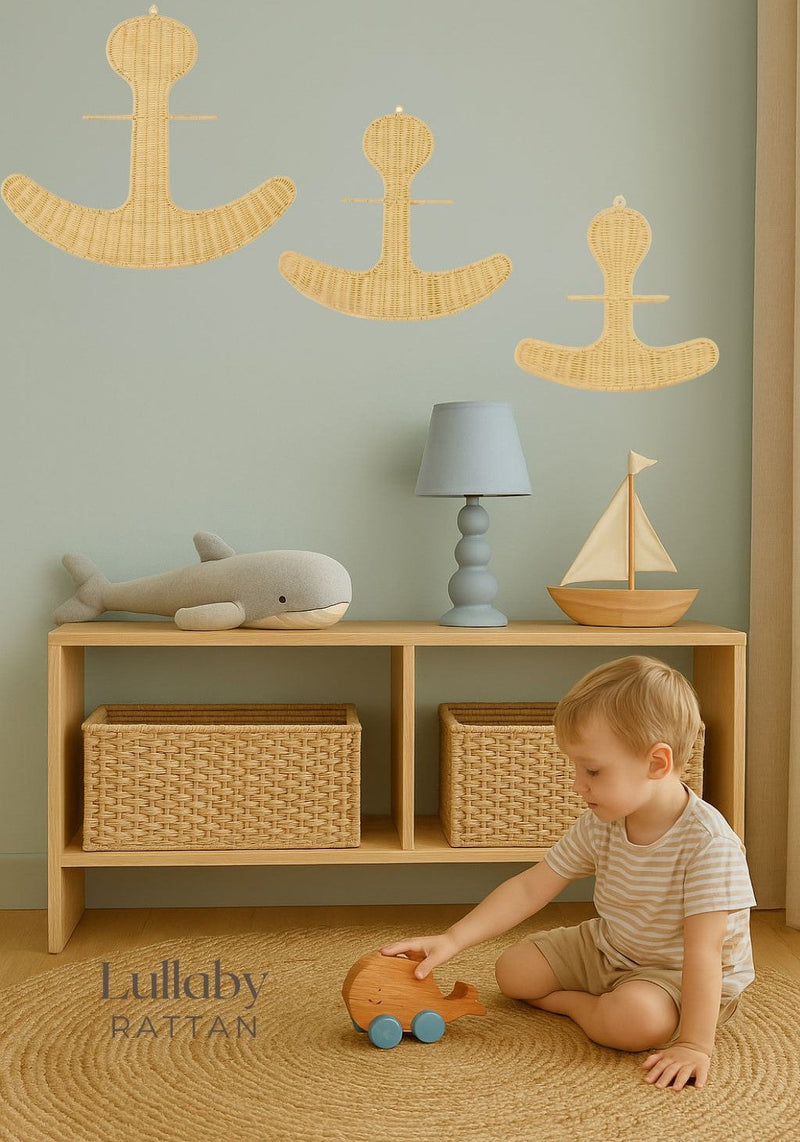 Rattan Anchor Wall Décor