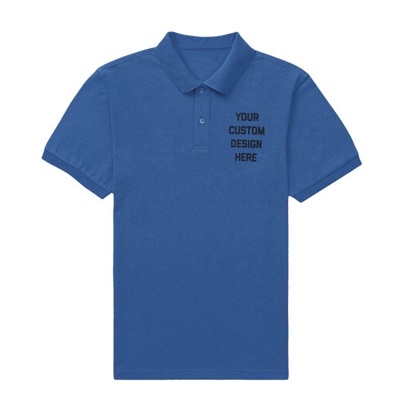 Custom Navy Cotton Pique Polo