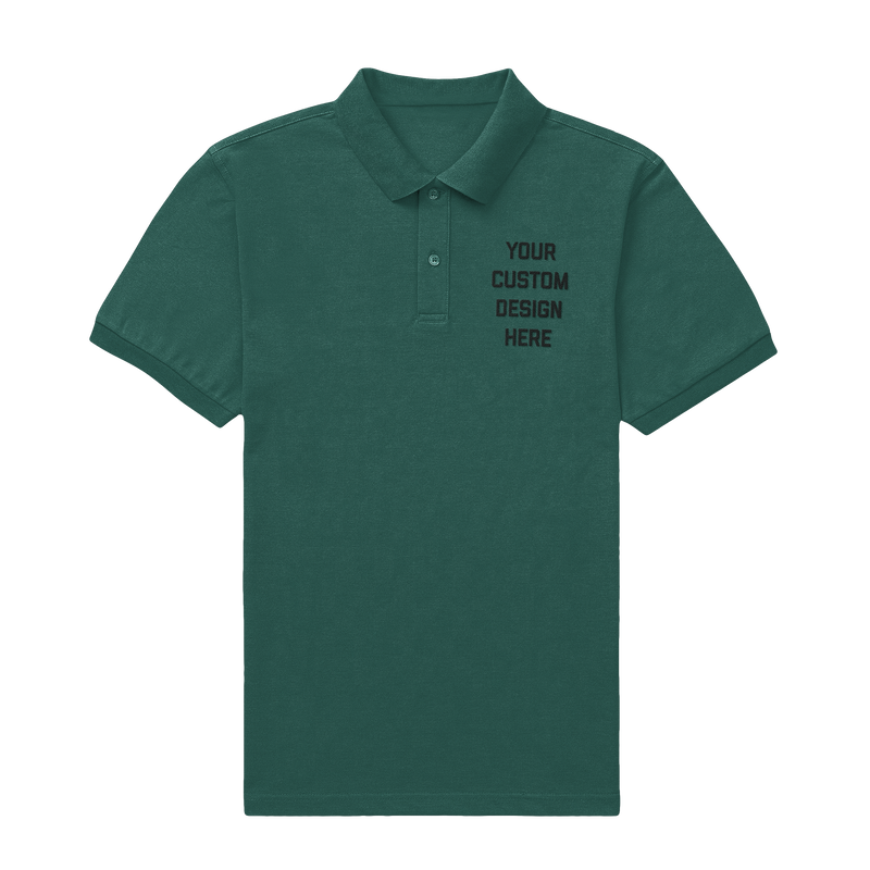 Custom Navy Cotton Pique Polo