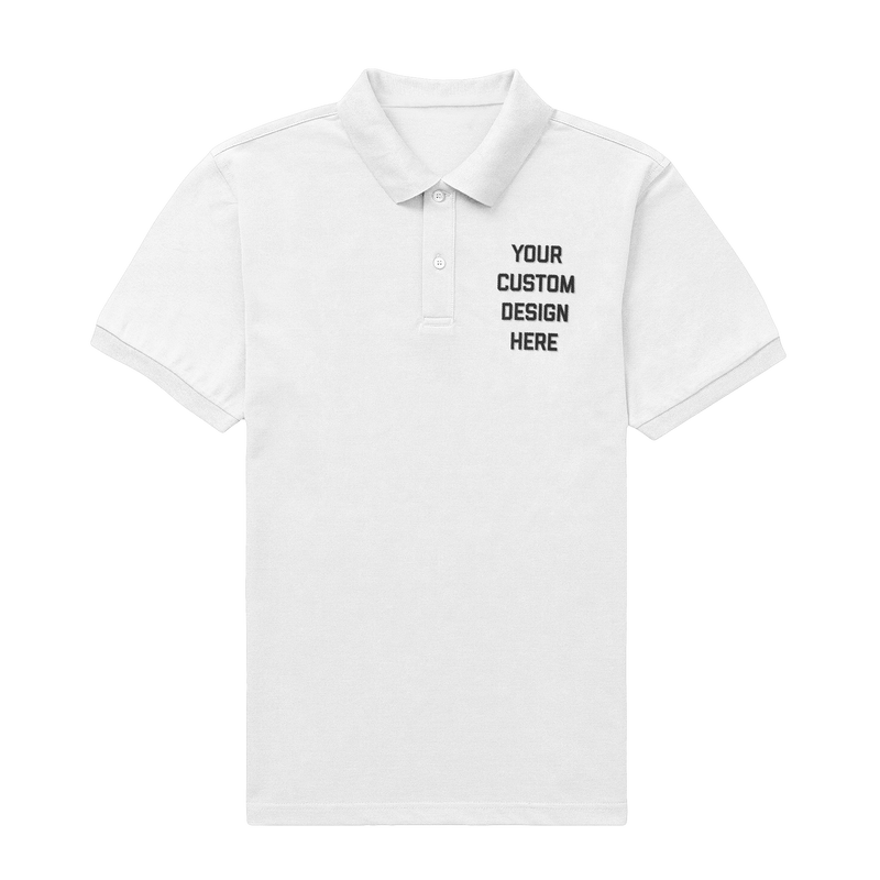 Custom Navy Cotton Pique Polo