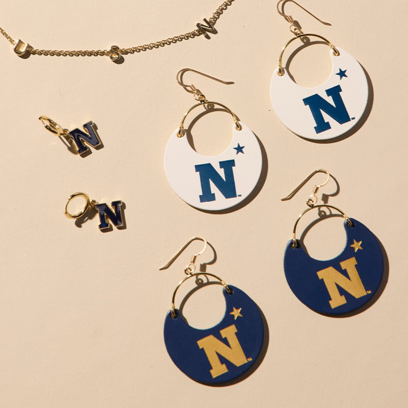 Navy Blue United States Naval Academy Earrings