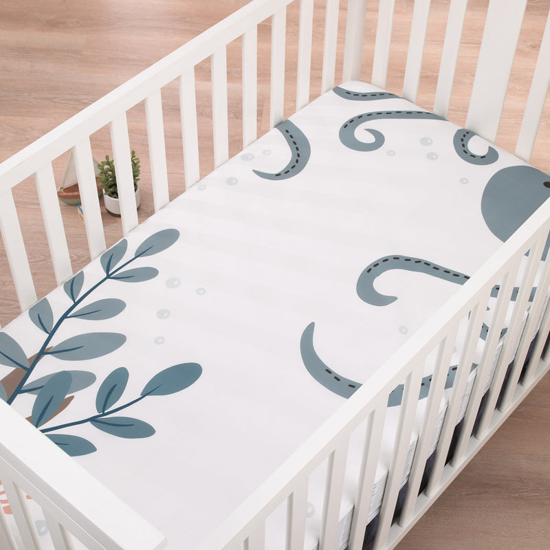 NoJo 100% Cotton Nursery Photo Op Fitted Crib Sheet