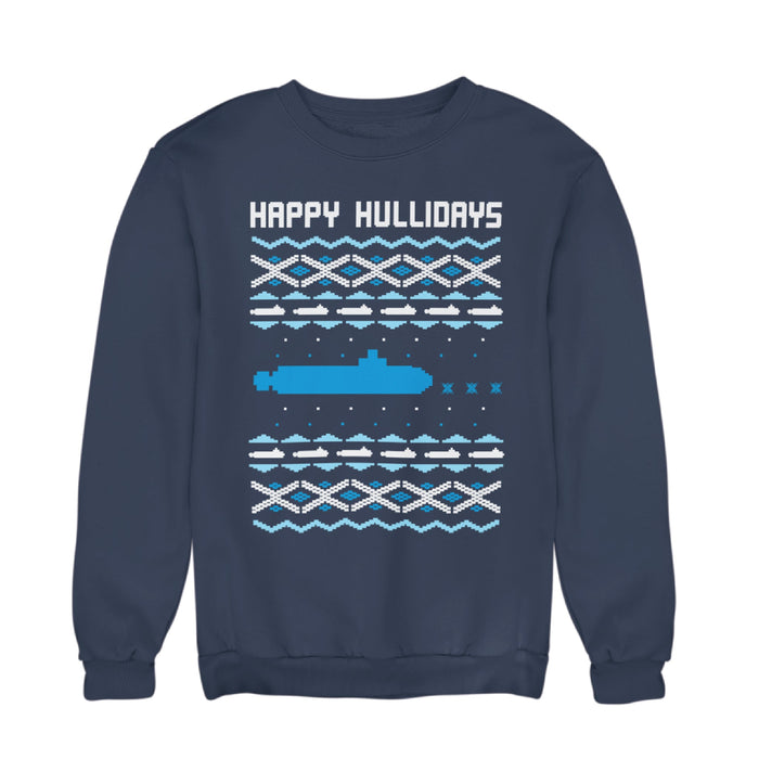 Happy Hullidays Blue Ugly Sweatshirt