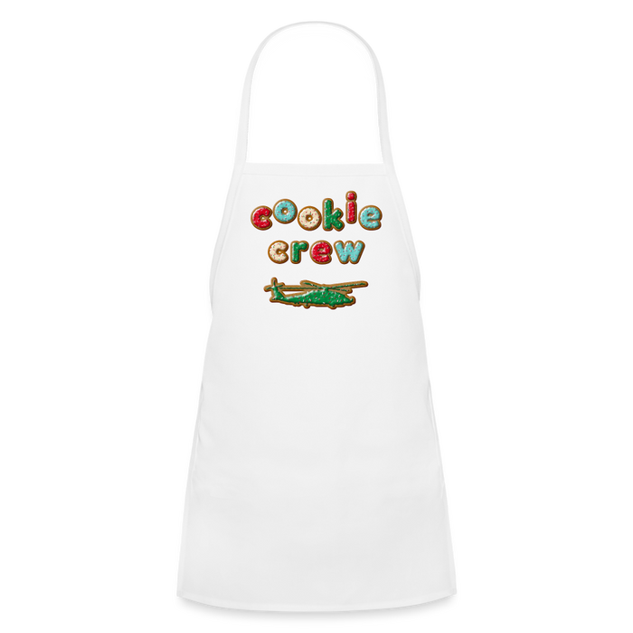 Cookie Crew Helicopter Youth Apron - white