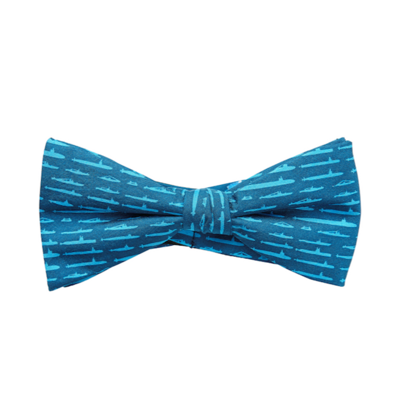 Submarine Print Silk Toddler Bow Tie