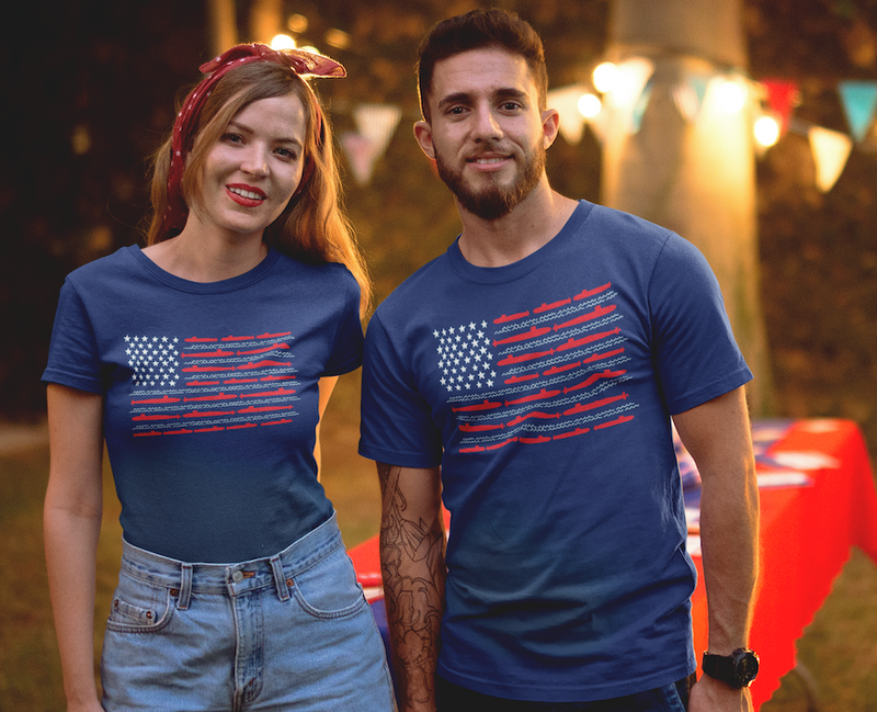 Submarine USA Flag Ladies' T-Shirt