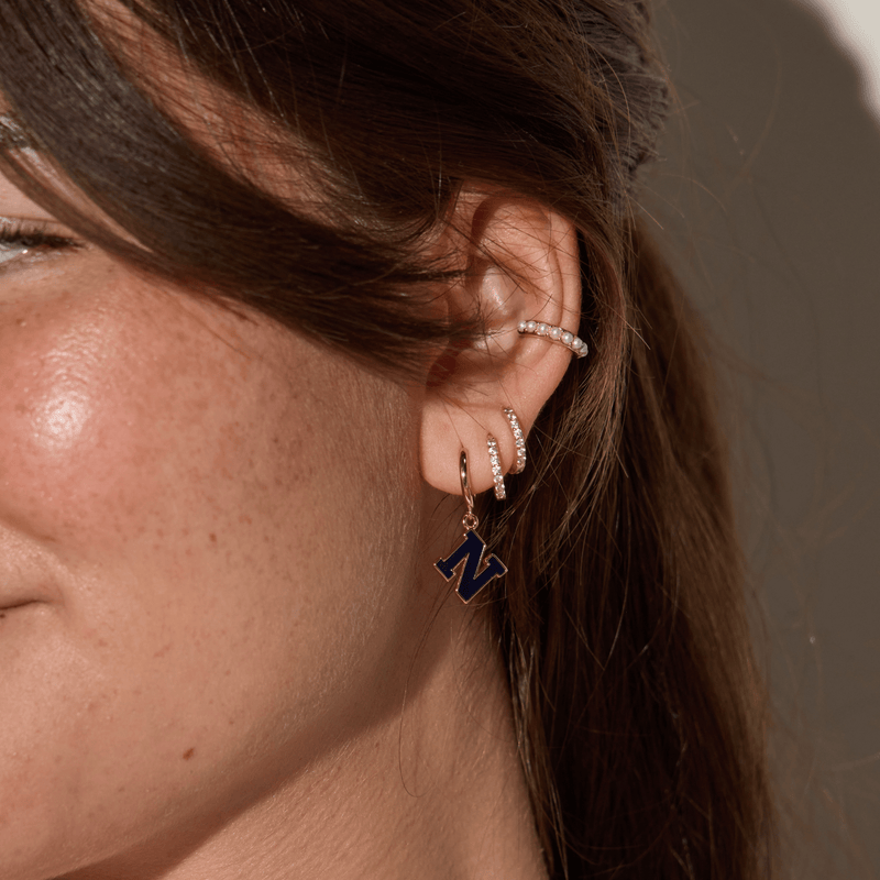 United States Naval Academy Huggie Earrings