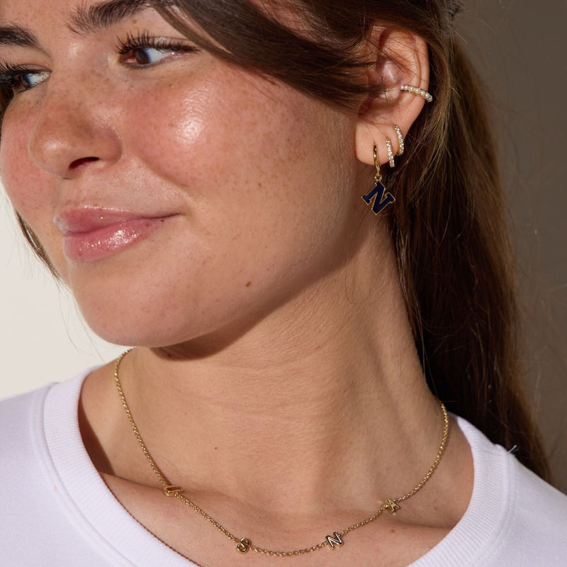 United States Naval Academy Initial Necklace