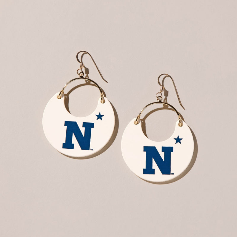 White United States Naval Academy Earrings