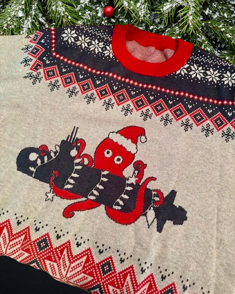 Kraken Christmas Ugly Knit Christmas Sweater